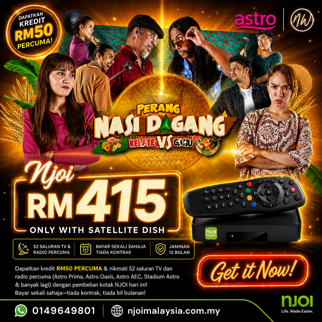 Perang Nasi Dagang: Kelate VS Ganu & How to Watch with Njoi