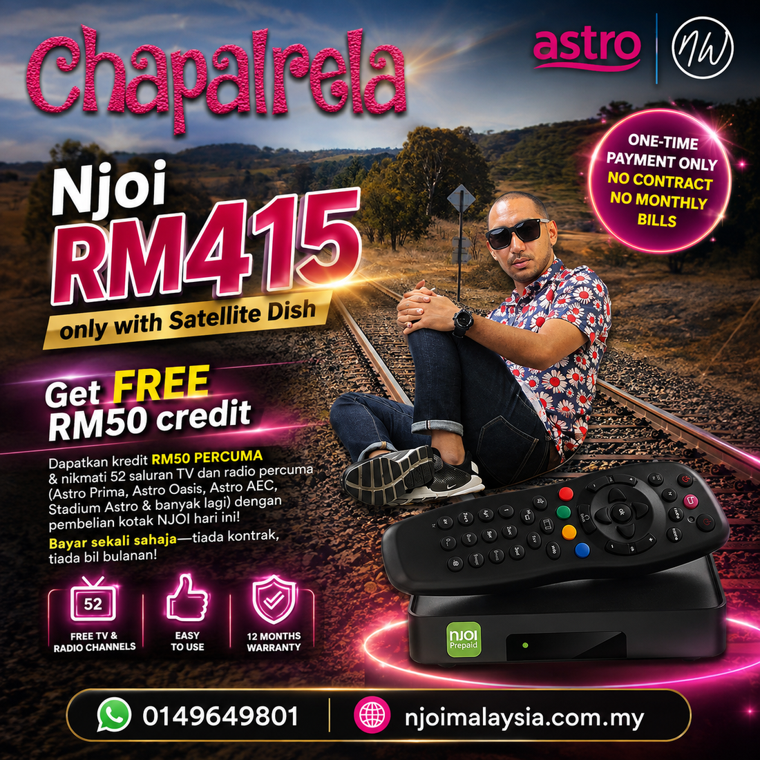 Njoi Chapalrela Offer – RM415 Get Njoi Decoder and Satellite Dish
