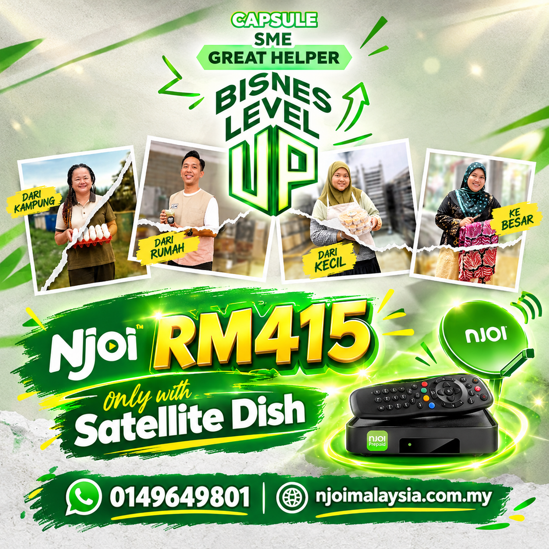 Inspirasi Bisnes Level Up Bersama SME Great Helper: Cara Mudah Dapatkan Njoi RM415