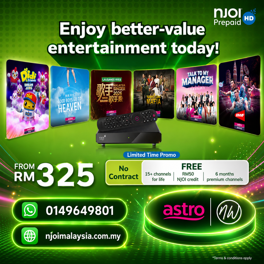 Promosi Pakej Njoi RM325 untuk rumah yang sudah ada satellite – Daftar sekarang